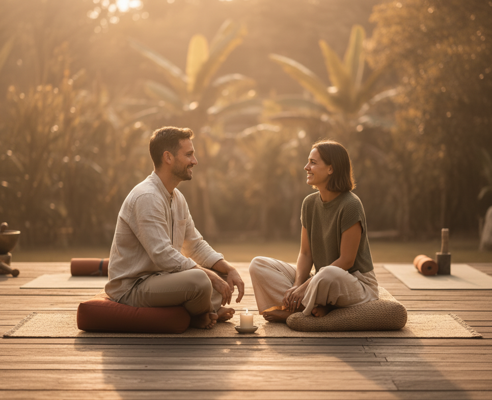 Práctica de atención plena y respiración para gestionar el estrés